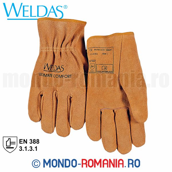Echipamente Protectia Muncii - Manusi de protectie din piele spalt dublate FORTE INDUSTRY  